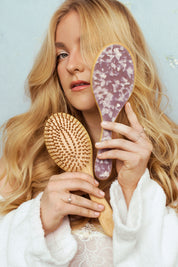 Brosse à cheveux en bambou écologique