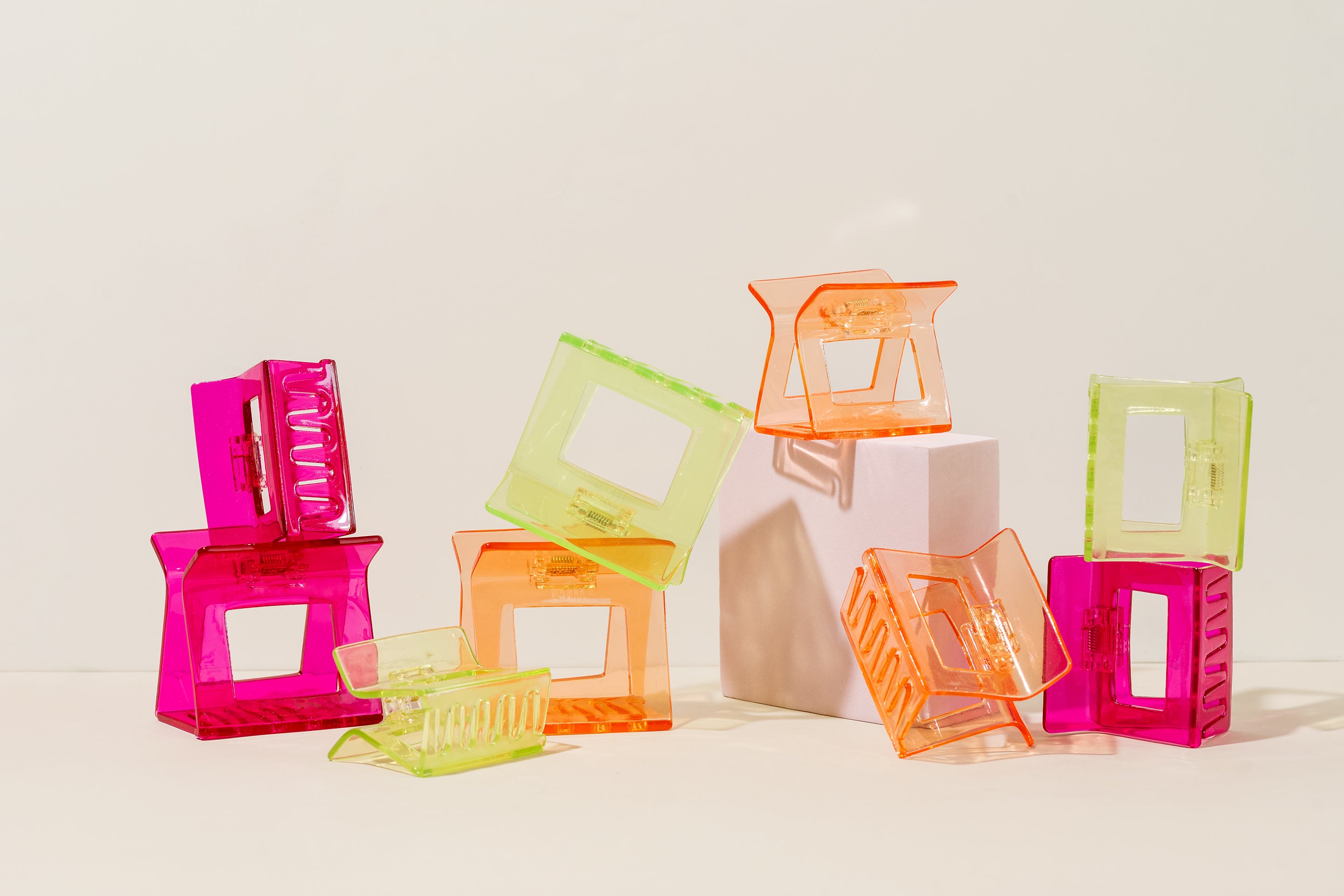 Pinces à cheveux Capsules Fluo (S,M,L)